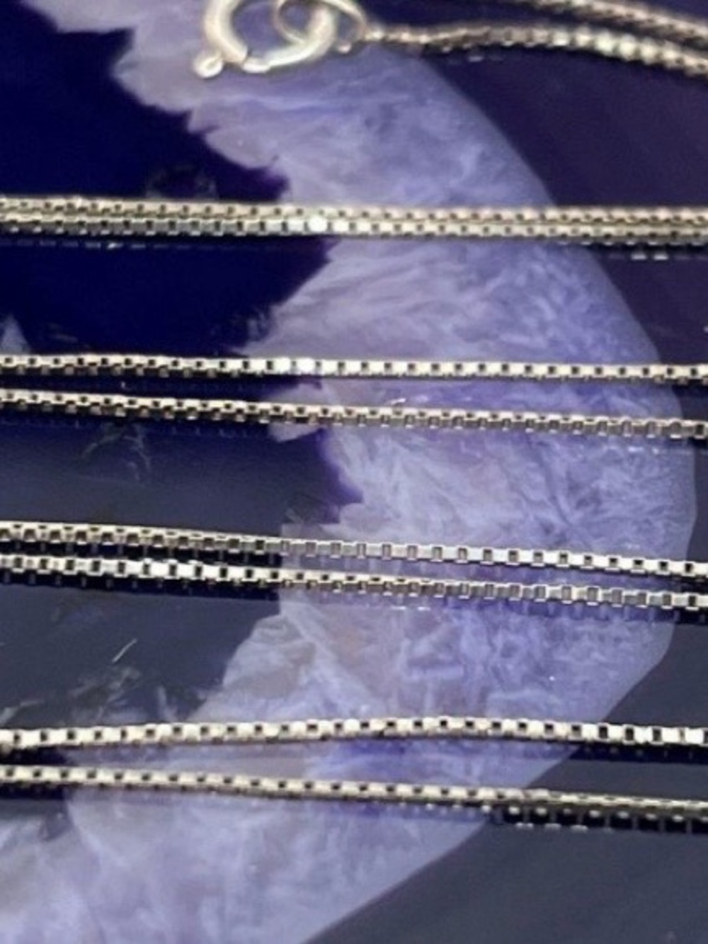 Delicate 14K White Gold .56mm Box Chain Link 21 1/4" Necklace .9g